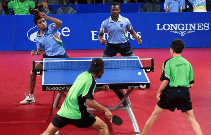 Table tennis match